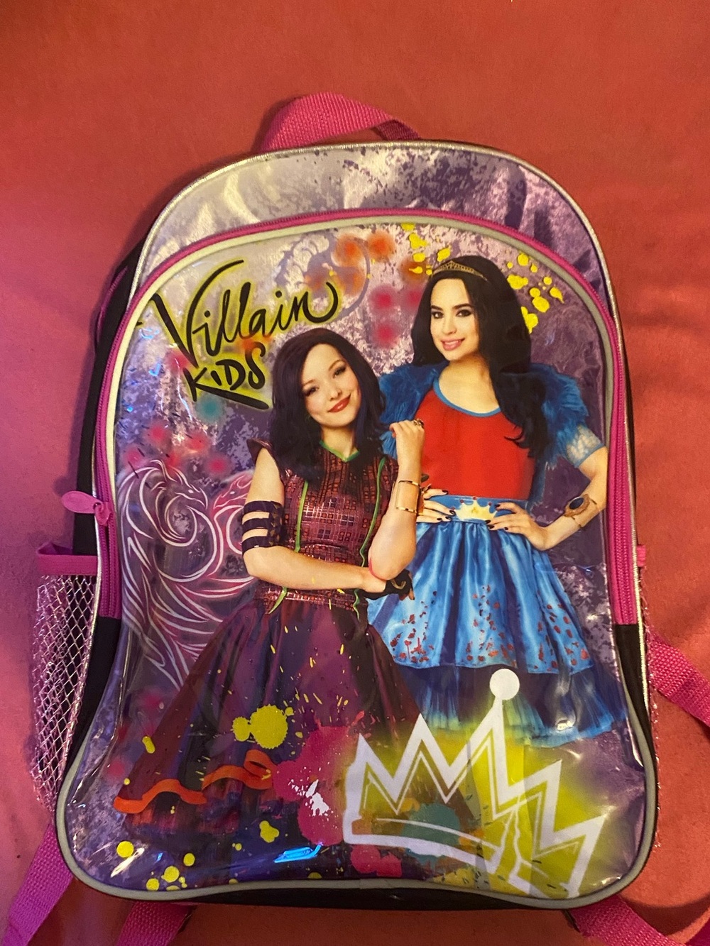 Pink and Black Disney Decendants Backpack
16’ Big enough to fit Chromebook